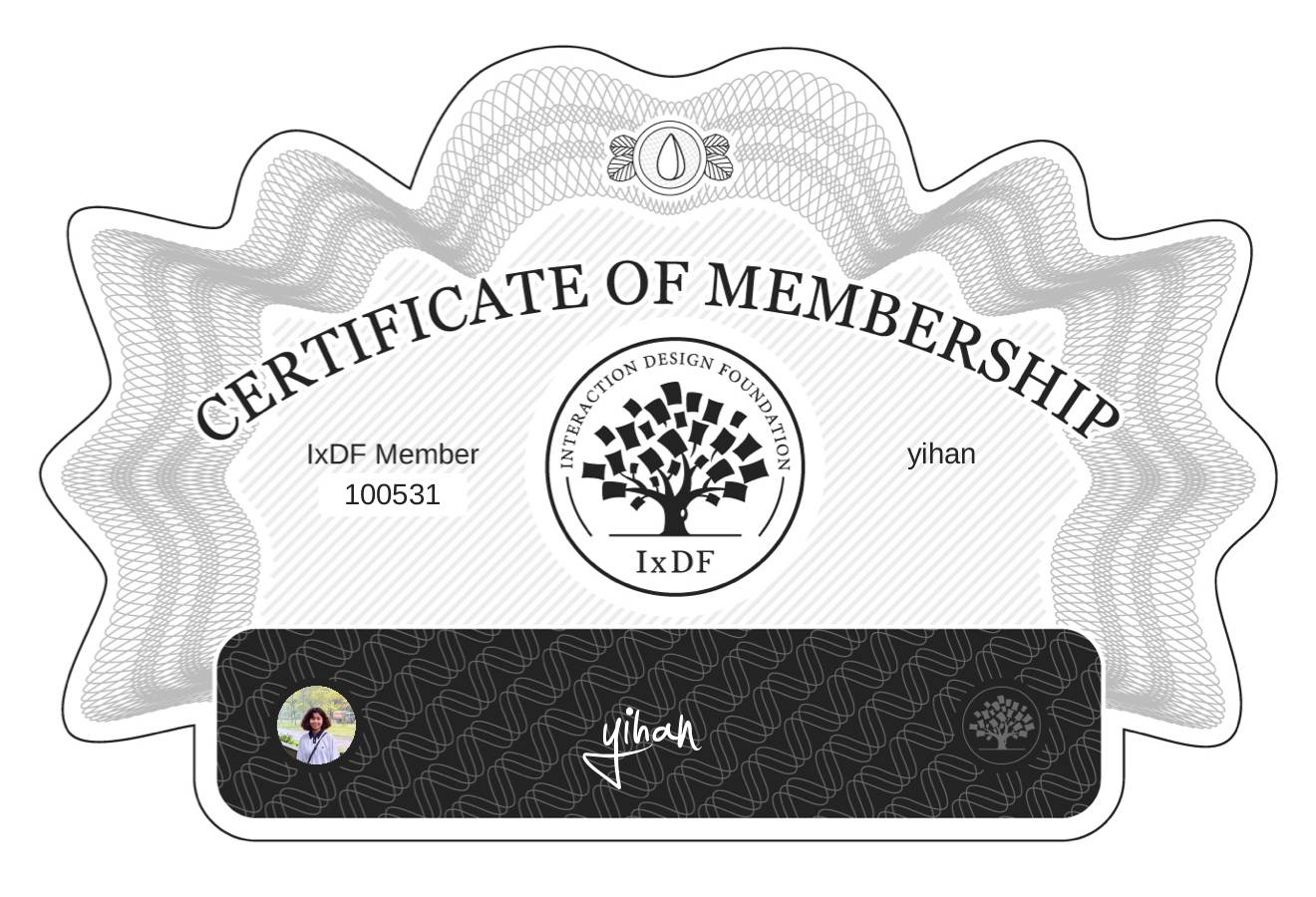 Certificate of Membership – yihan