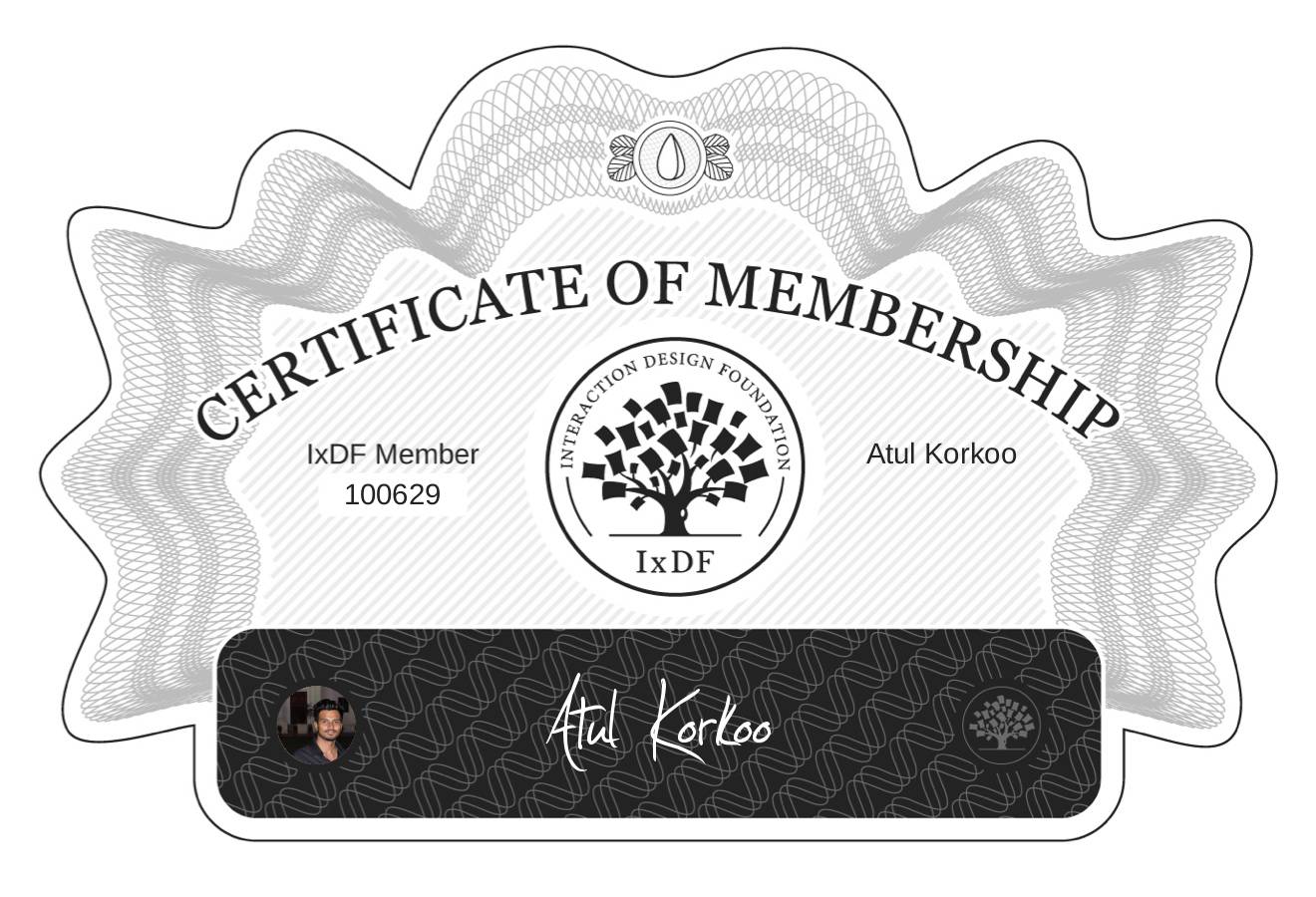 Certificate of Membership – Atul Korkoo