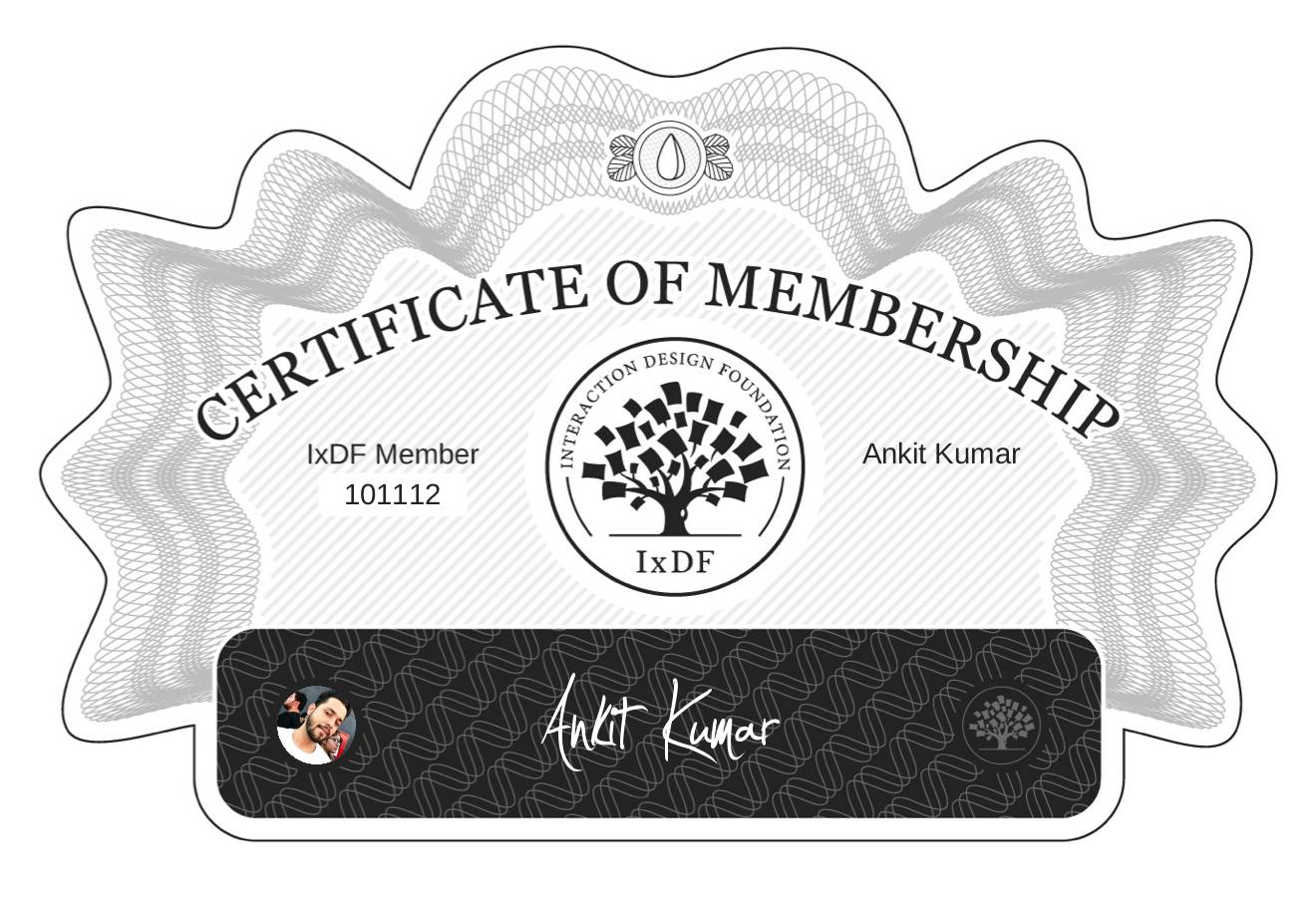 Certificate of Membership – Ankit Kumar