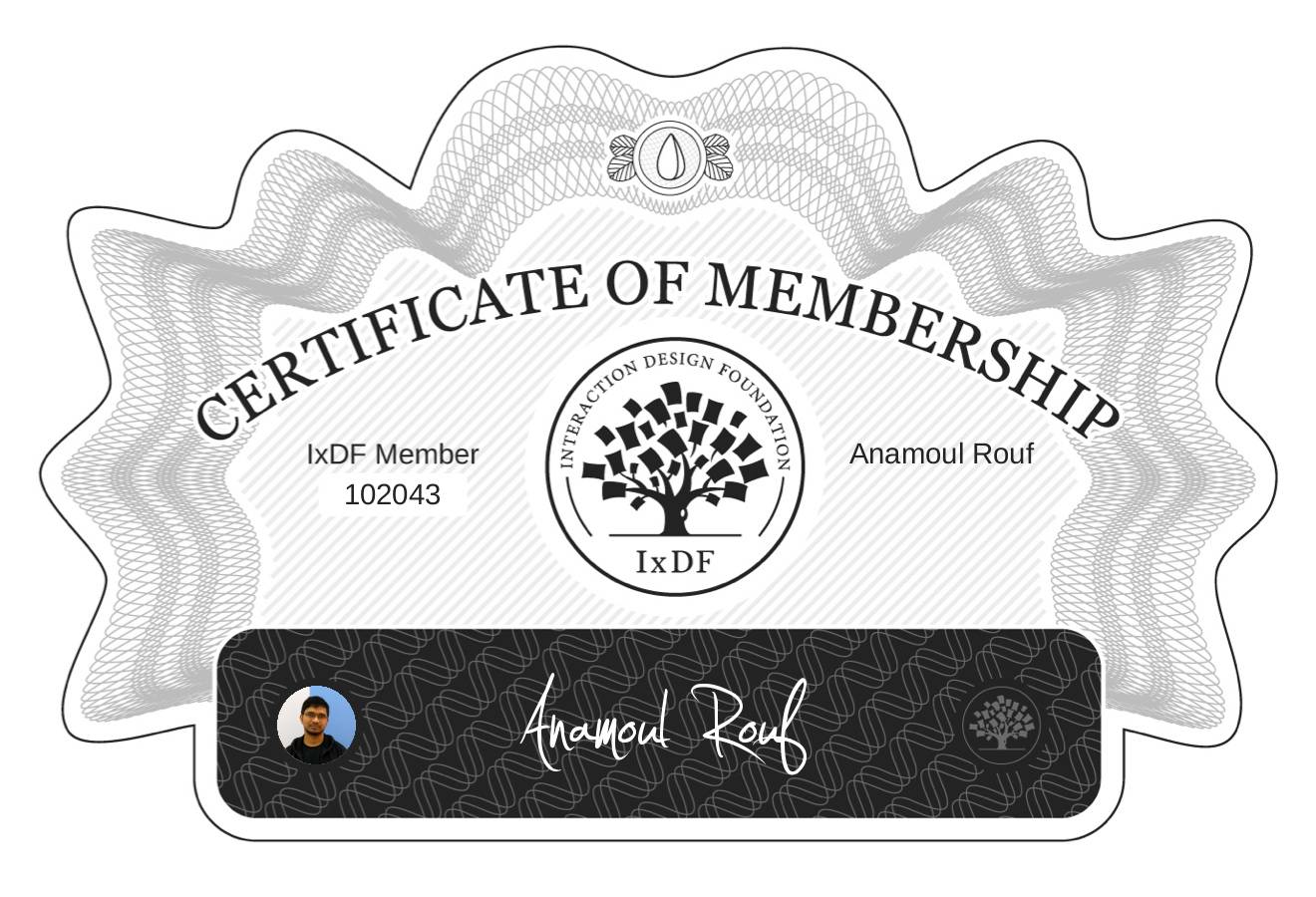 Certificate of Membership – Anamoul Rouf