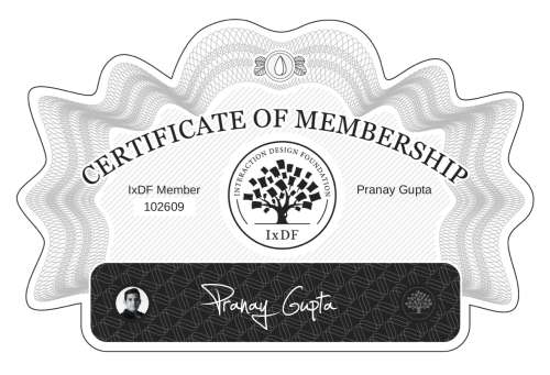 Certificate of Membership – Pranay Gupta
