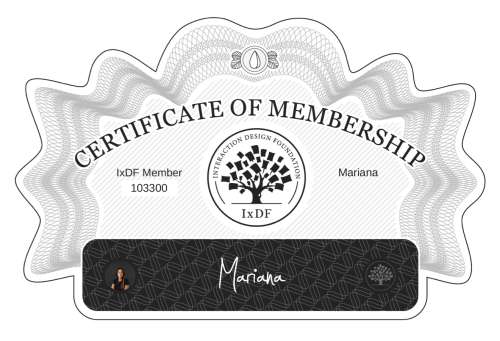 Certificate of Membership – Mariana