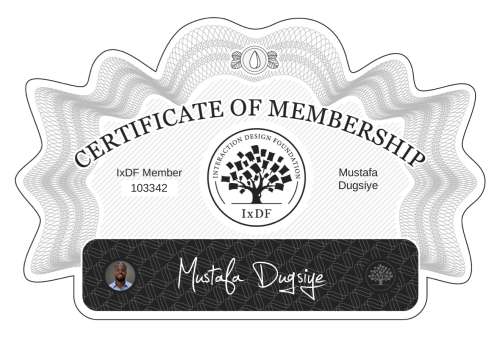 Certificate of Membership – Mustafa Dugsiye