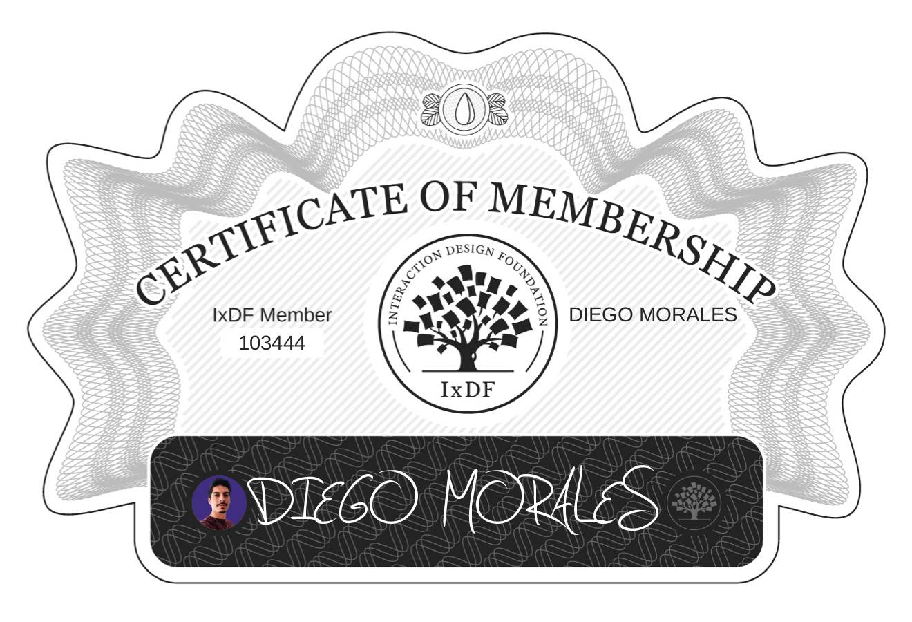 Certificate of Membership – DIEGO MORALES
