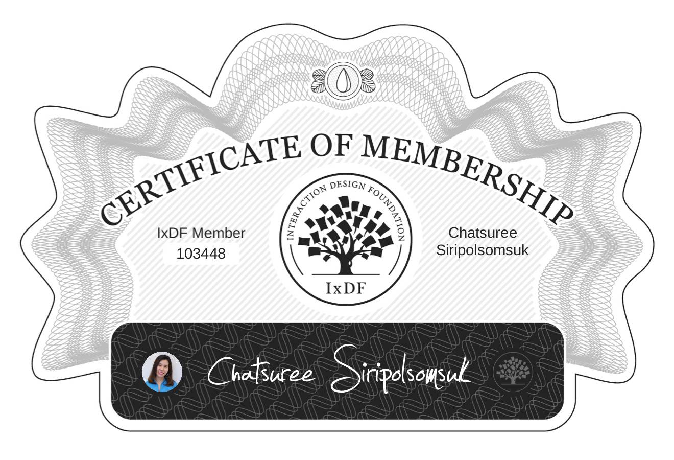 Certificate of Membership – Chatsuree Siripolsomsuk