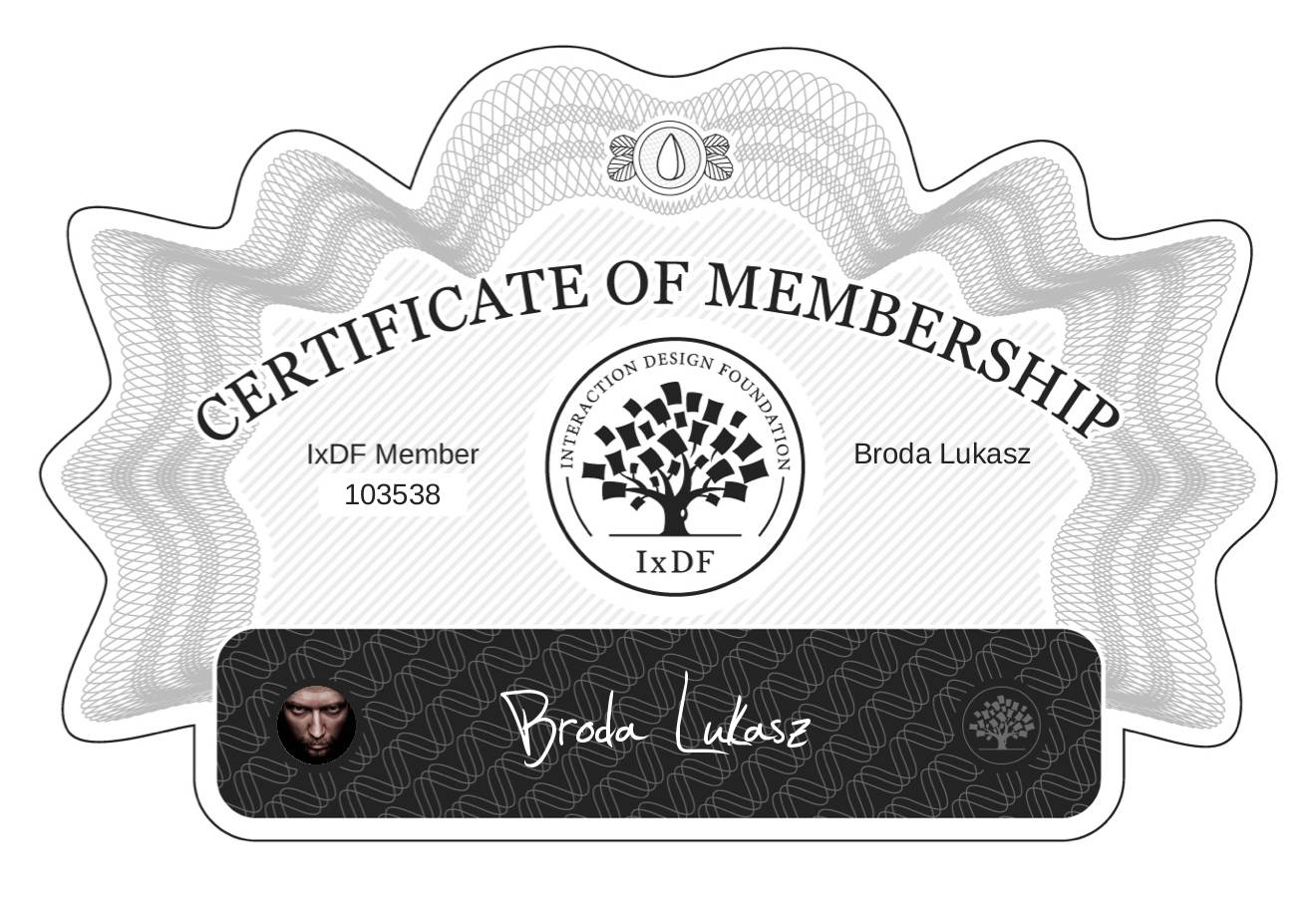 Certificate of Membership – Broda Łukasz