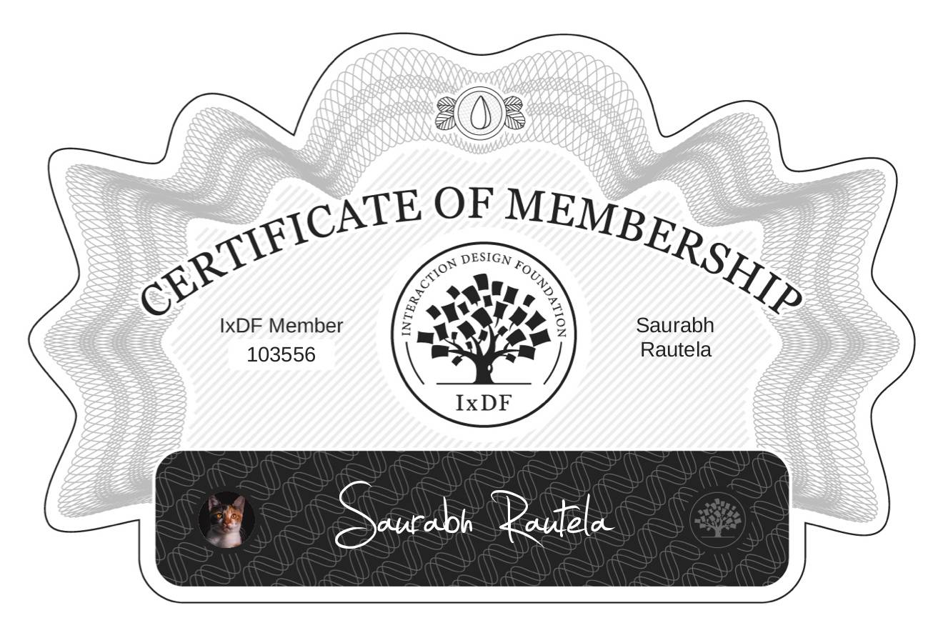 Certificate of Membership – Saurabh Rautela
