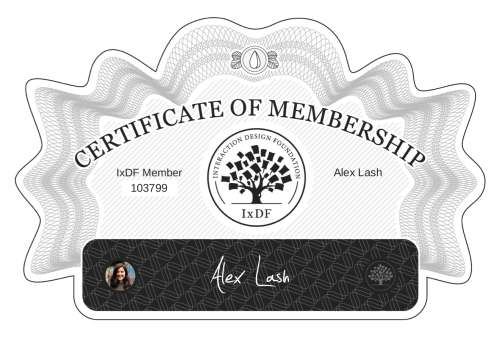 Certificate of Membership – Alex Lash