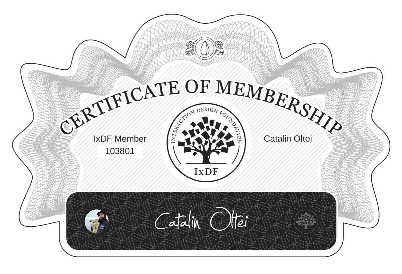 Certificate of Membership – Catalin Oltei