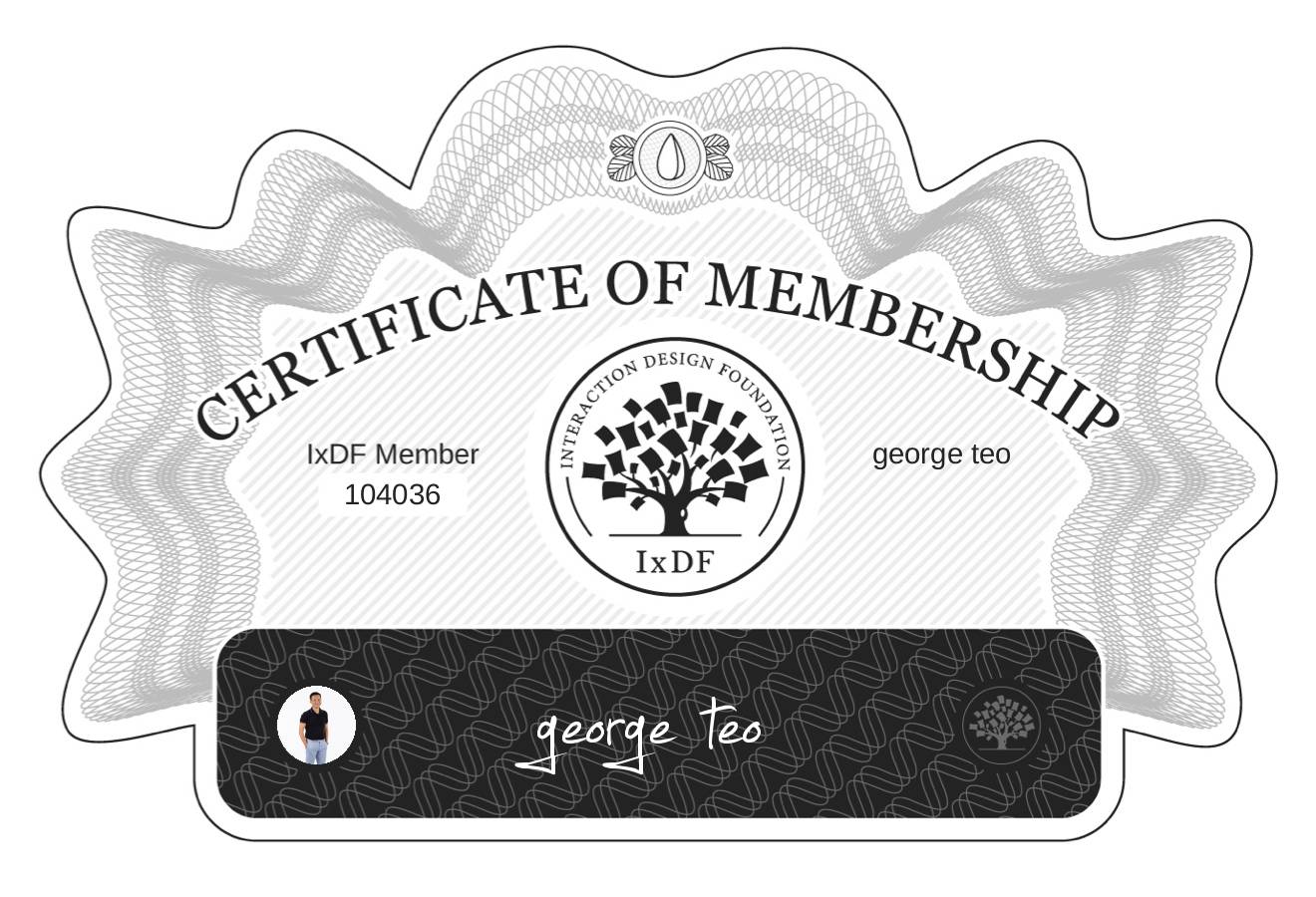 Certificate of Membership – george teo