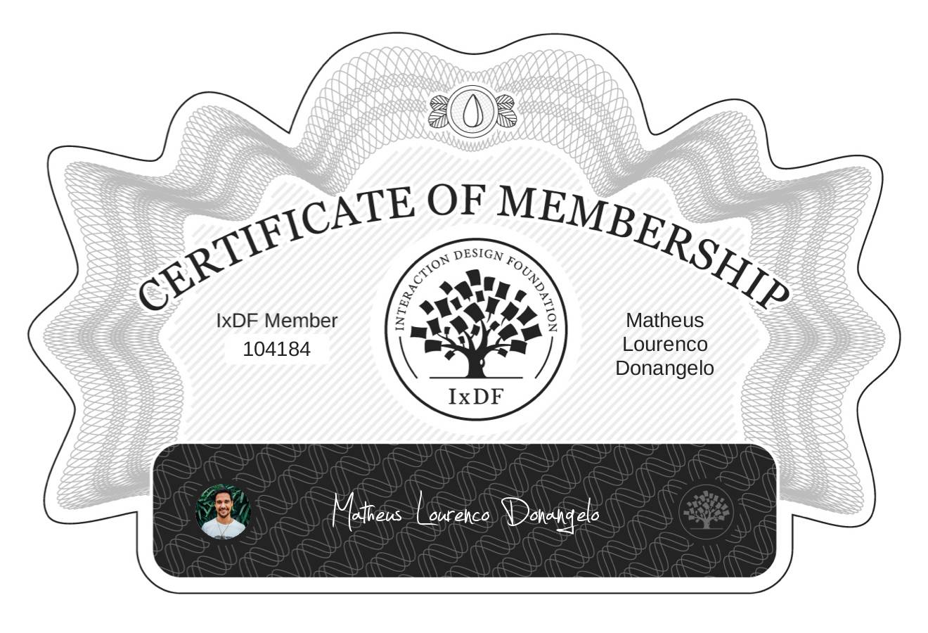 Certificate of Membership – Matheus Lourenço Donangelo