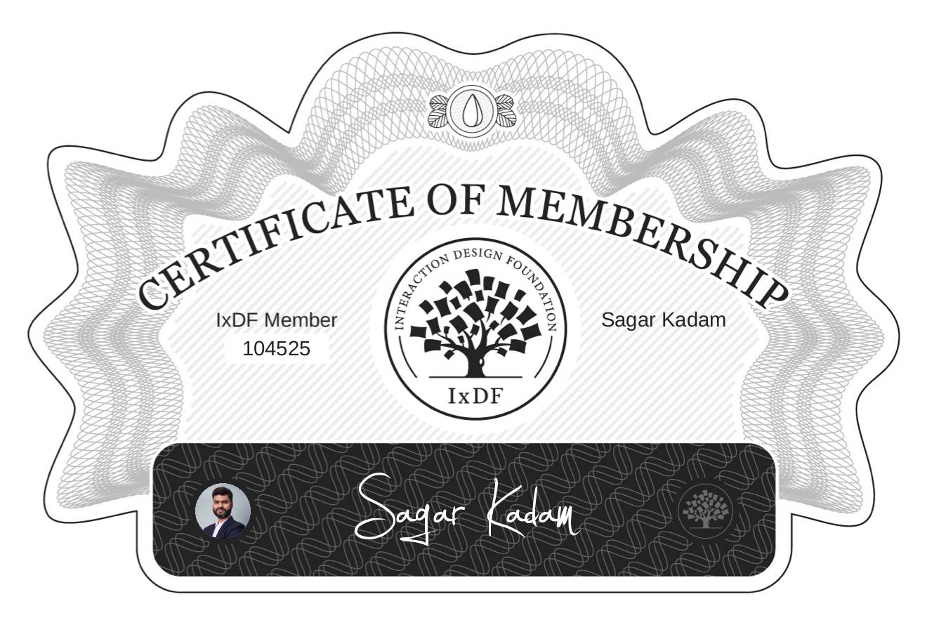 Certificate of Membership – Sagar Kadam