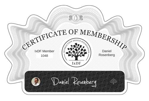 Certificate of Membership – Daniel Rosenberg