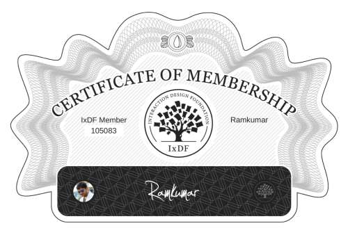 Certificate of Membership – Ramkumar
