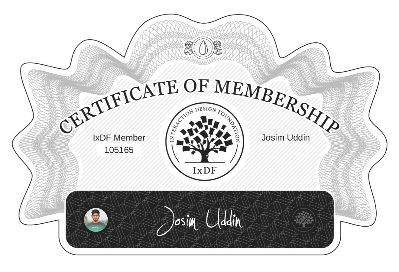 Certificate of Membership – Josim Uddin
