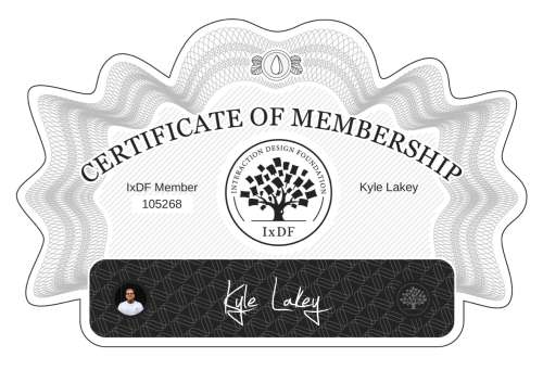 Certificate of Membership – Kyle Lakey