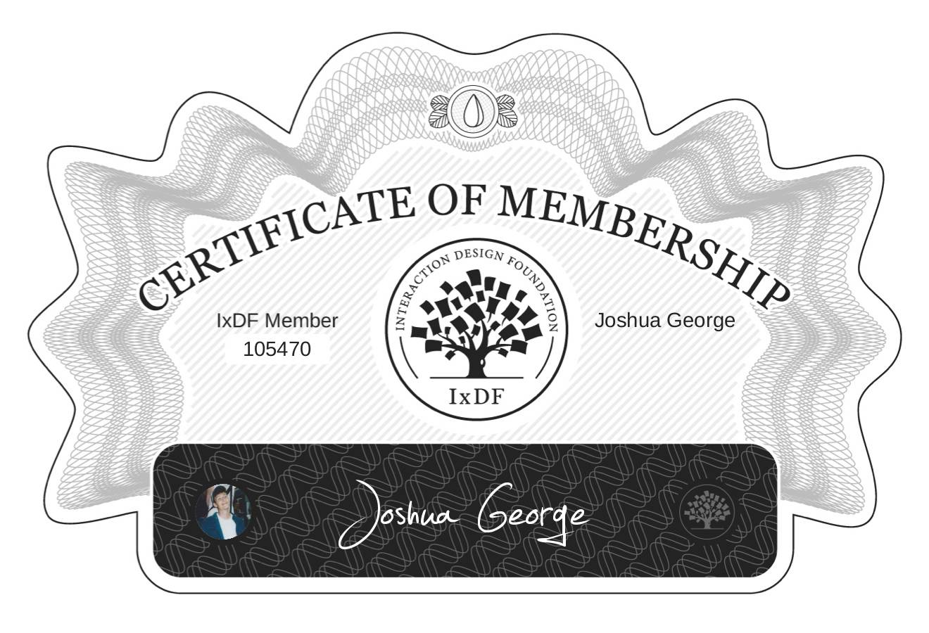 Certificate of Membership – Joshua George