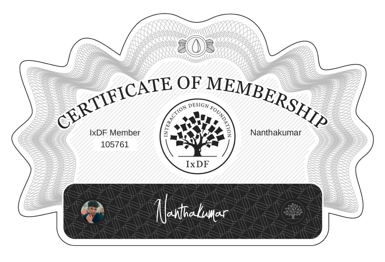 Certificate of Membership – Nanthakumar