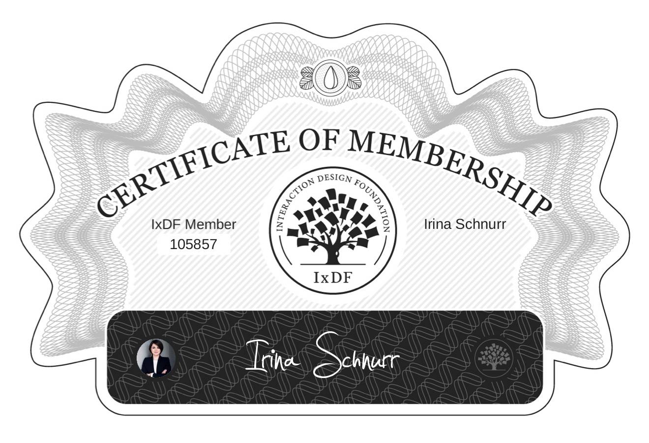 Certificate of Membership – Irina Schnurr