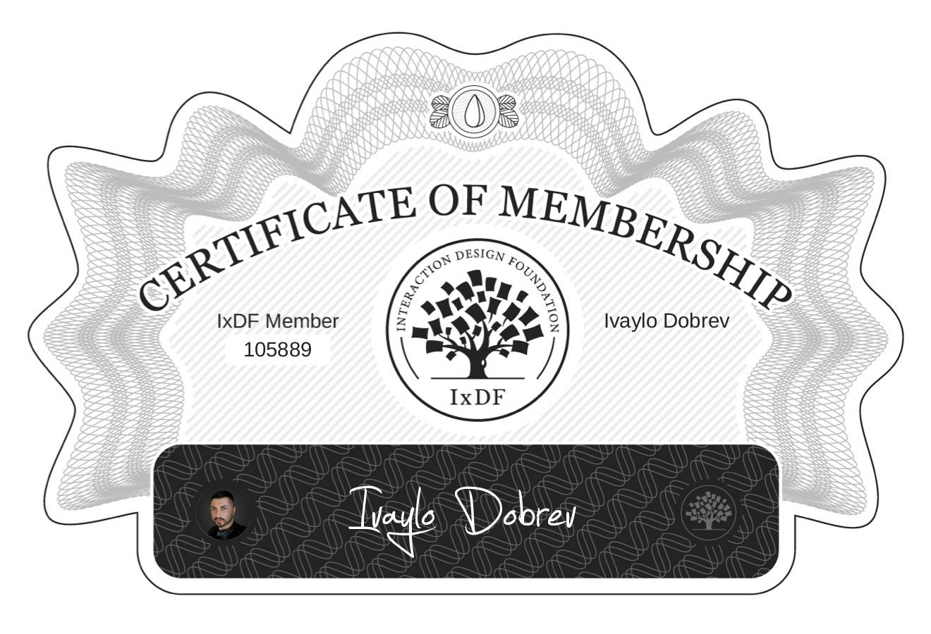 Certificate of Membership – Ivaylo Dobrev