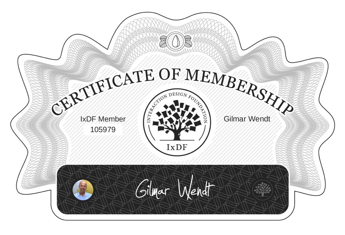 Certificate of Membership – Gilmar Wendt