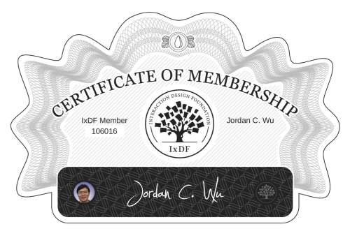 Certificate of Membership – Jordan C. Wu