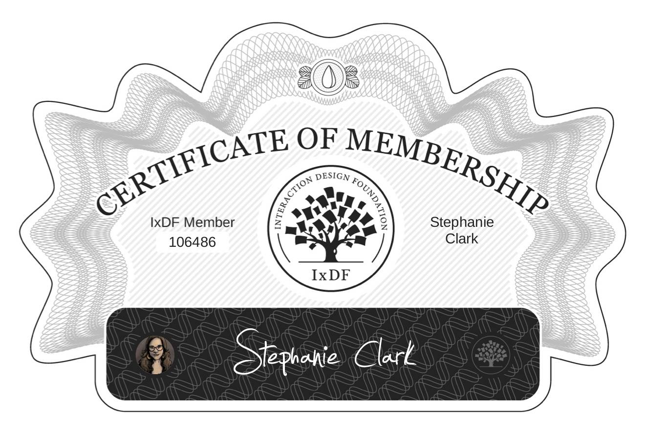 Certificate of Membership – Stephanie Clark