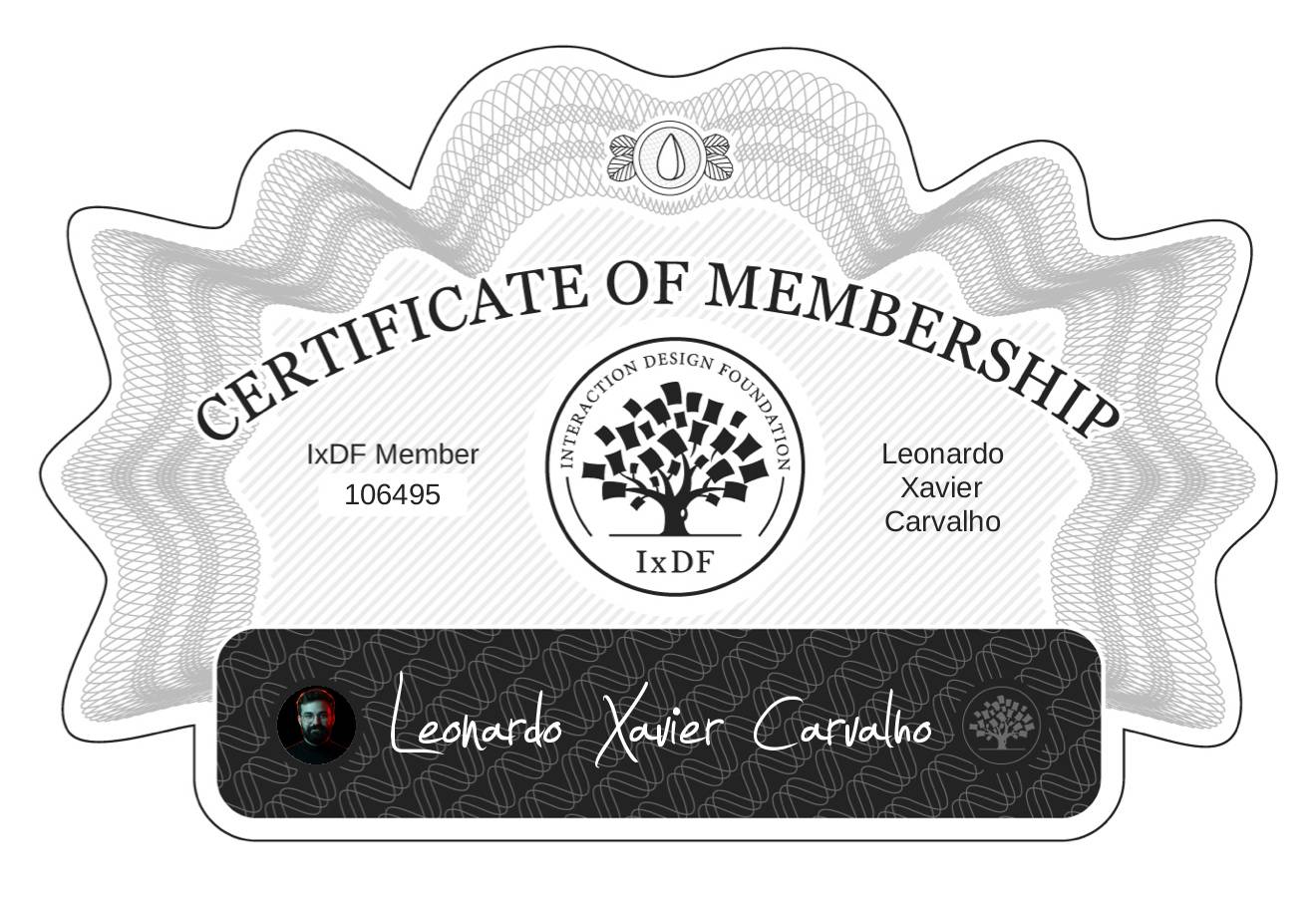 Certificate of Membership – Leonardo Xavier Carvalho