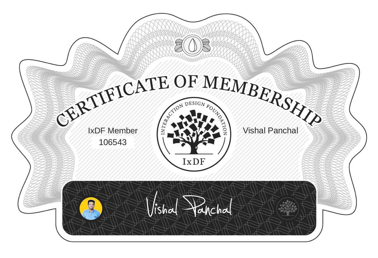 Certificate of Membership – Vishal Panchal