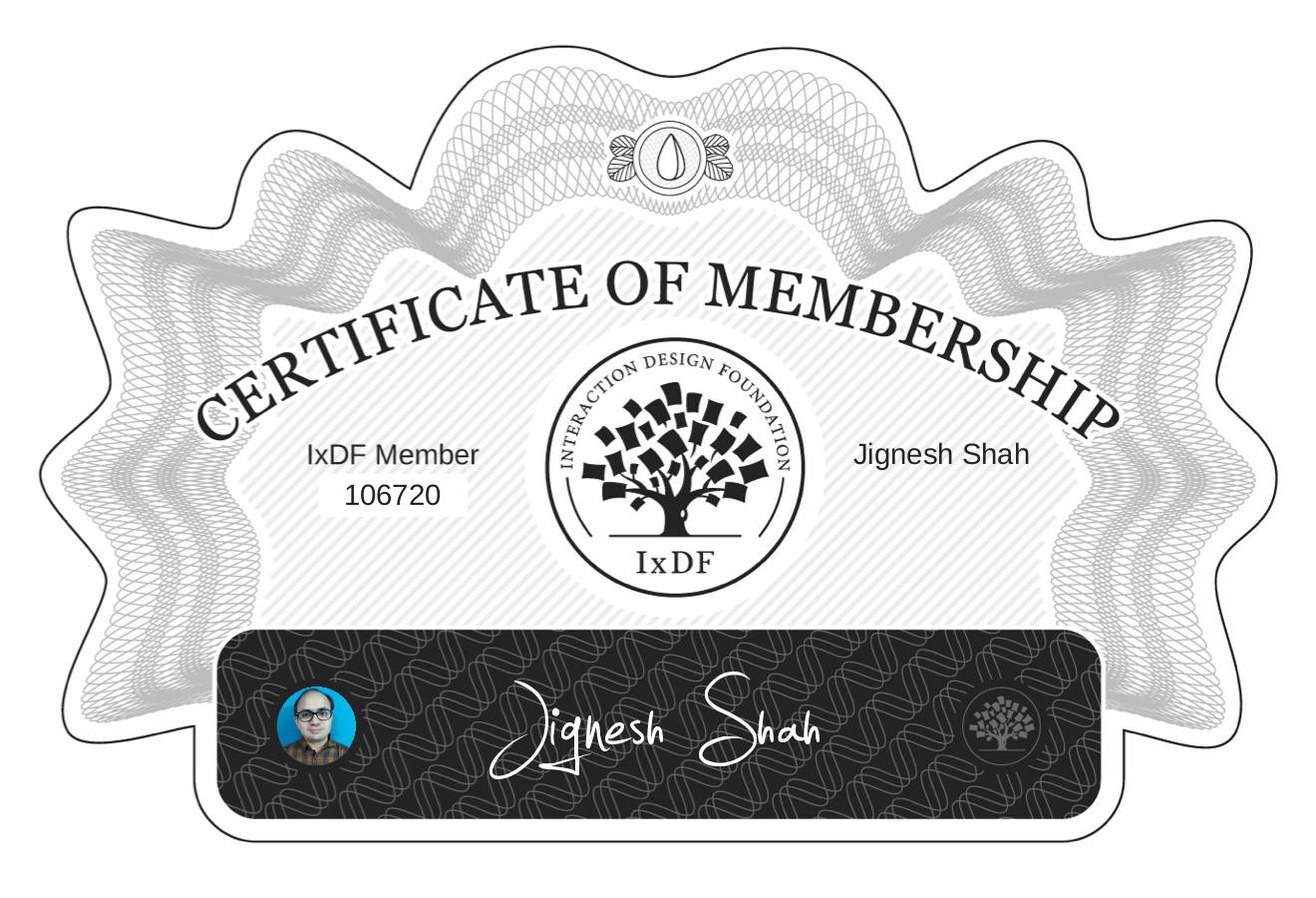 Certificate of Membership – Jignesh Shah