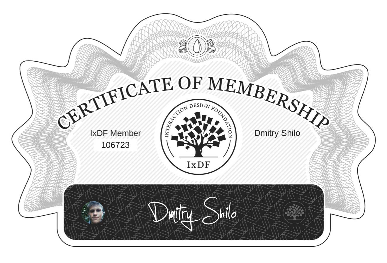 Certificate of Membership – Dmitry Shilo
