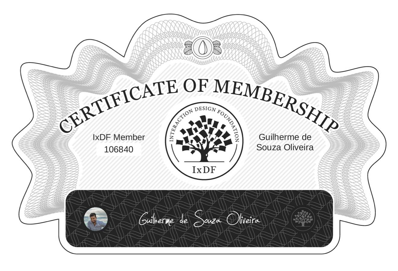 Certificate of Membership – Guilherme de Souza Oliveira