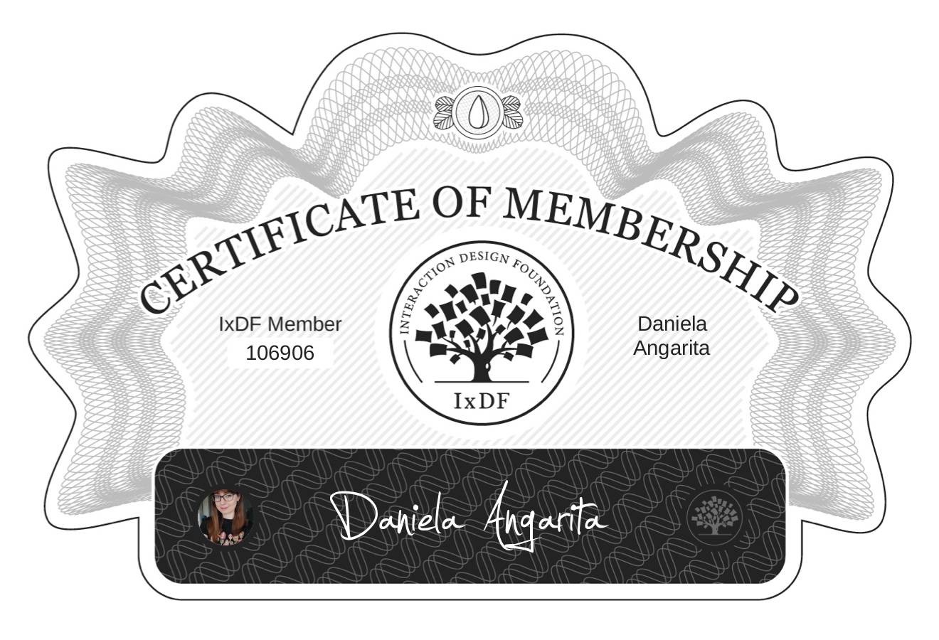 Certificate of Membership – Daniela Angarita