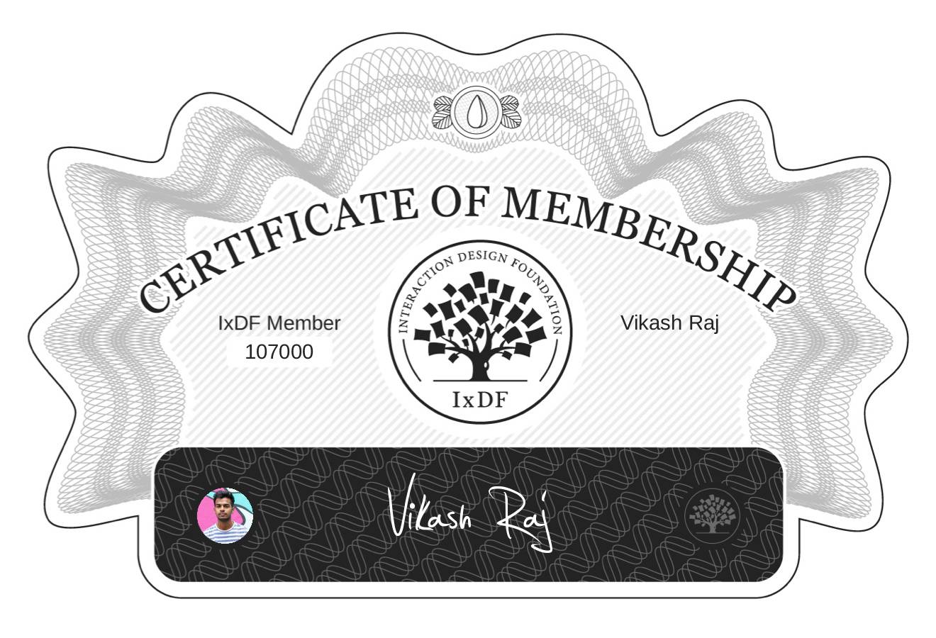 Certificate of Membership – Vikash Raj