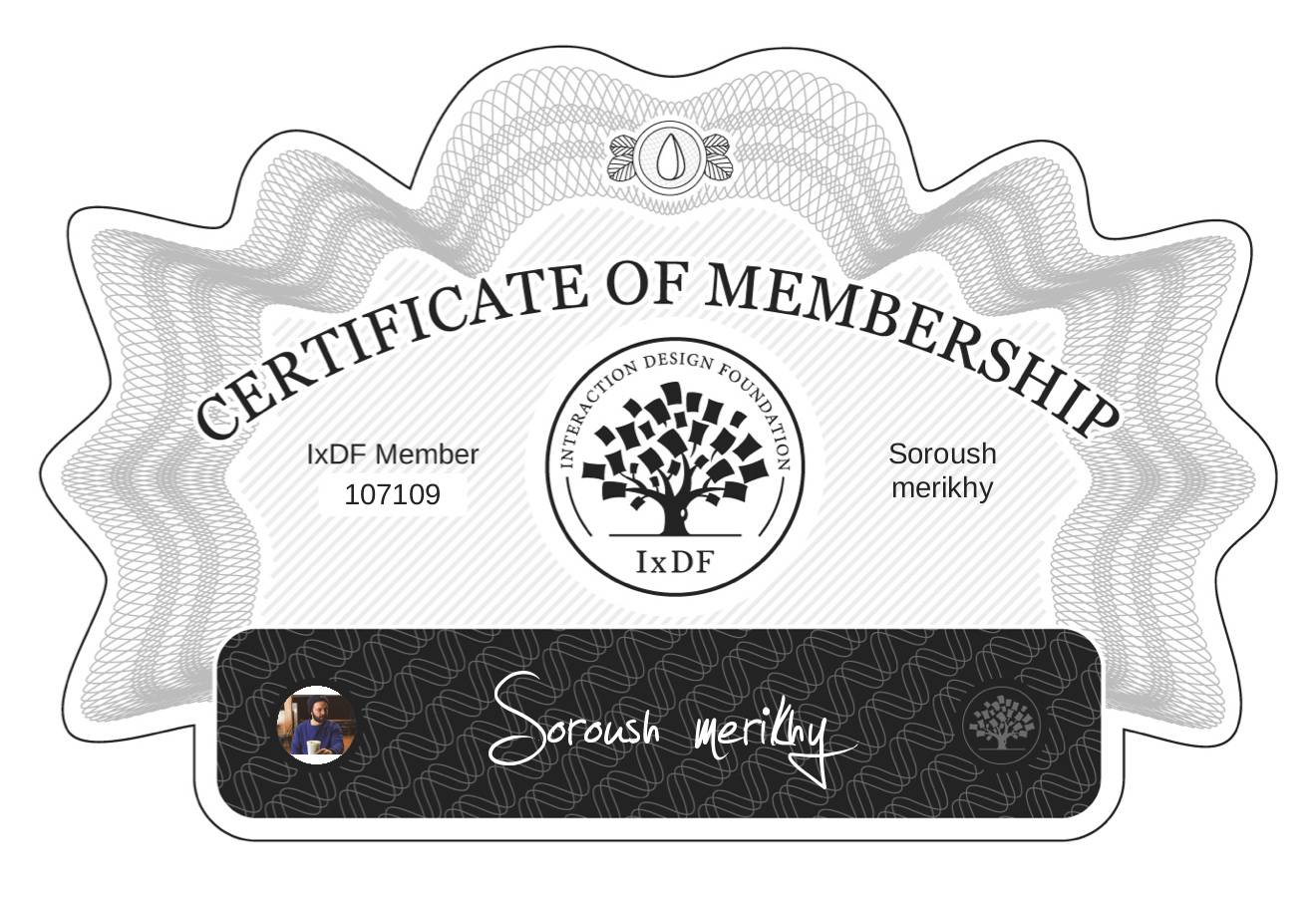 Certificate of Membership – Soroush merikhy