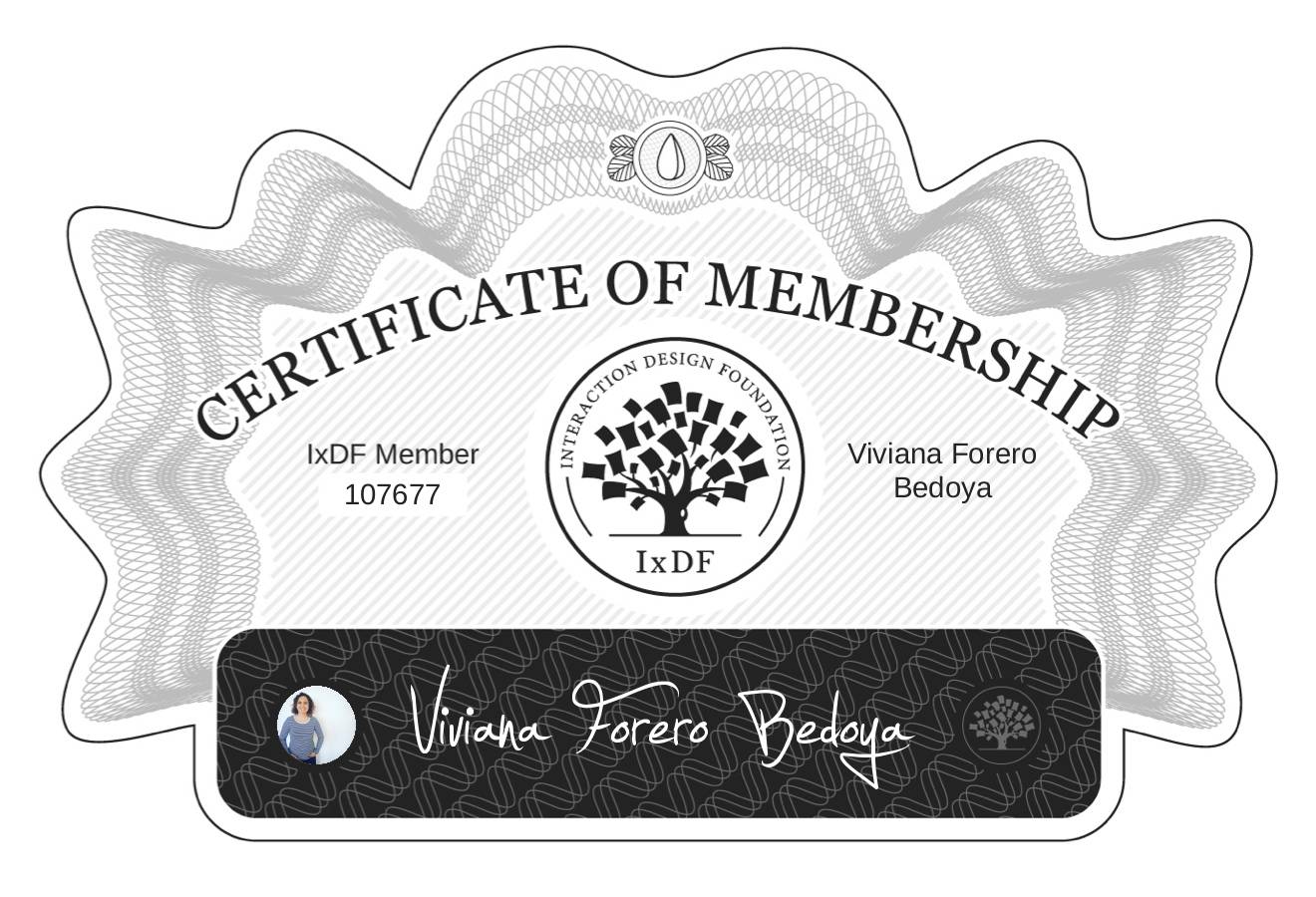 Certificate of Membership – Viviana Forero Bedoya