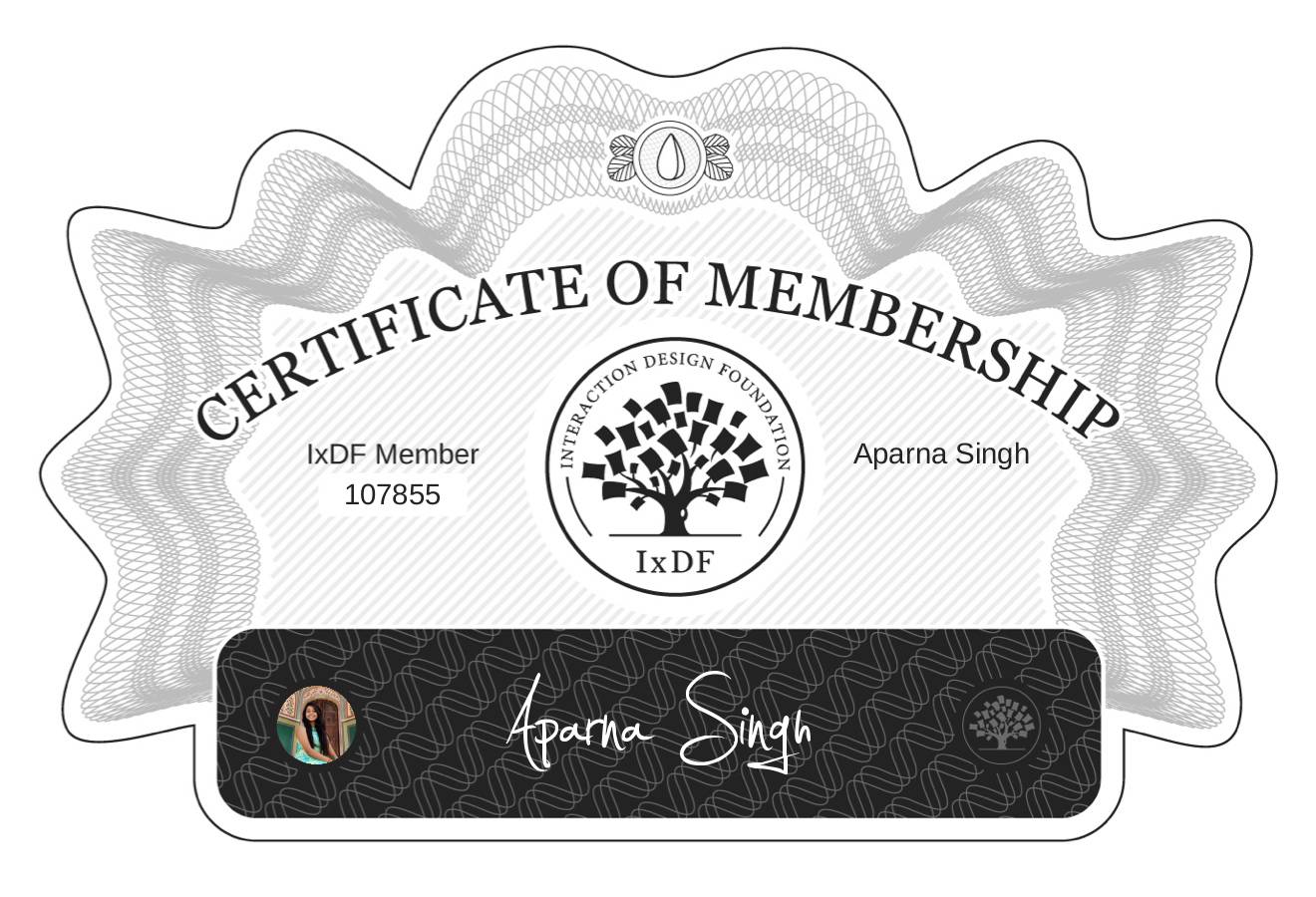 Certificate of Membership – Aparna Singh