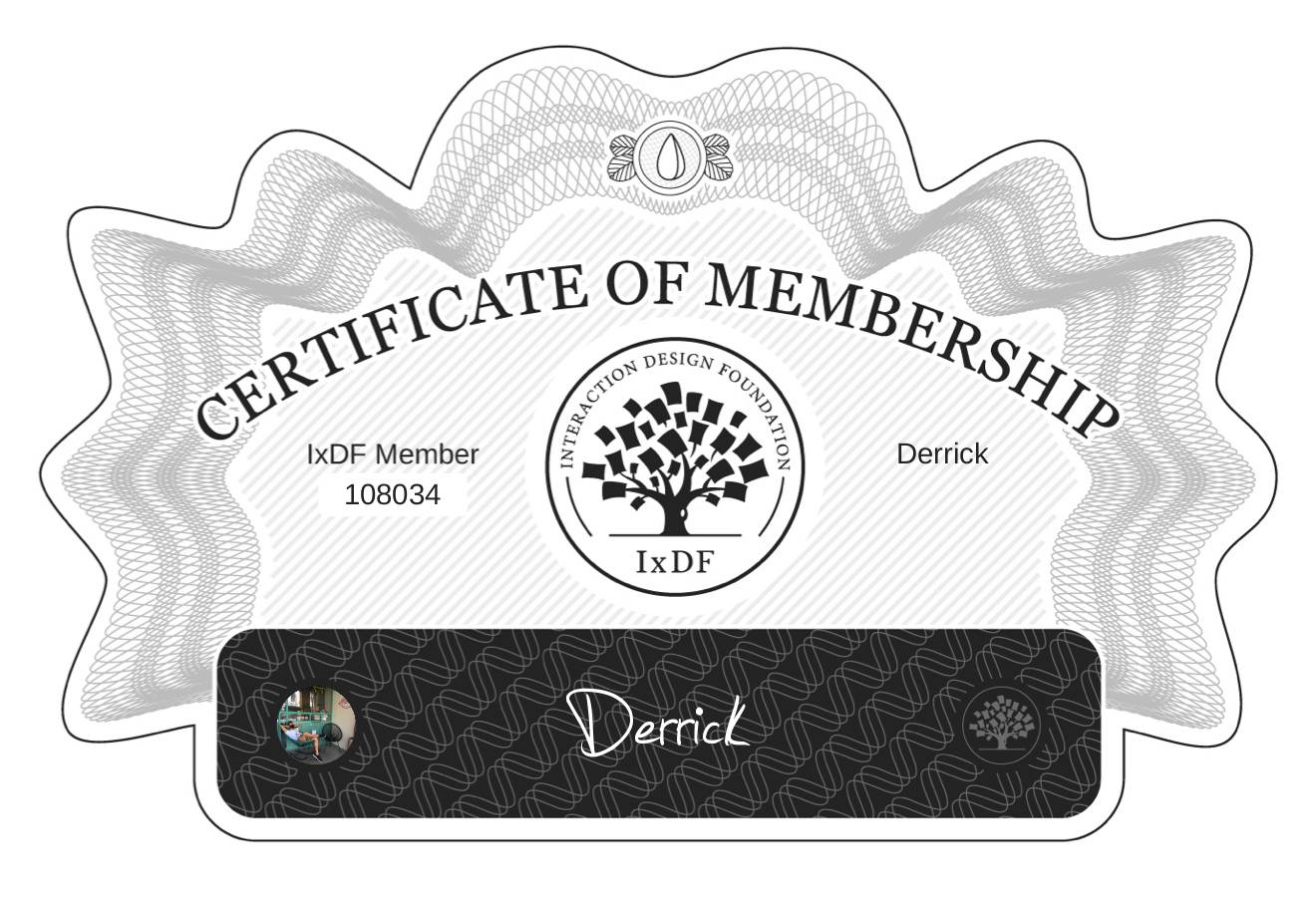 Certificate of Membership – Derrick