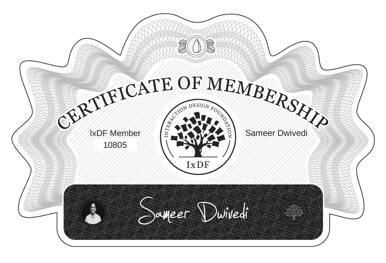 Certificate of Membership – Sameer Dwivedi