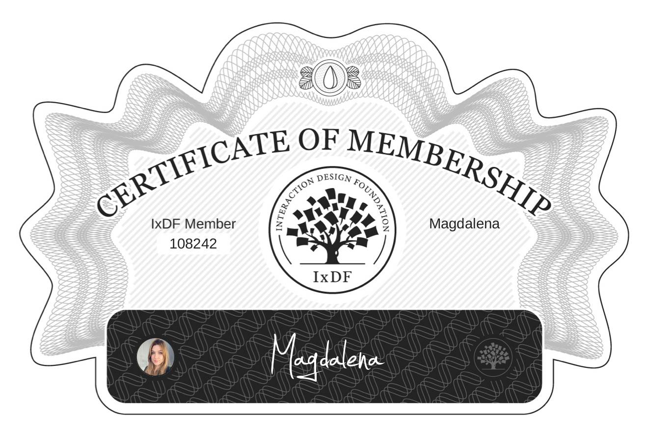 Certificate of Membership – Magdalena