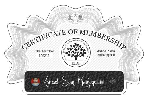 Certificate of Membership – Ashbel Sam Manjappallil