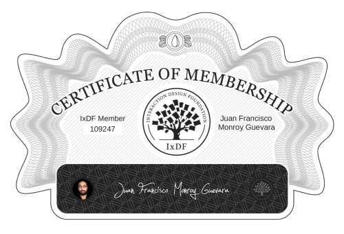 Certificate of Membership – Juan Francisco Monroy Guevara