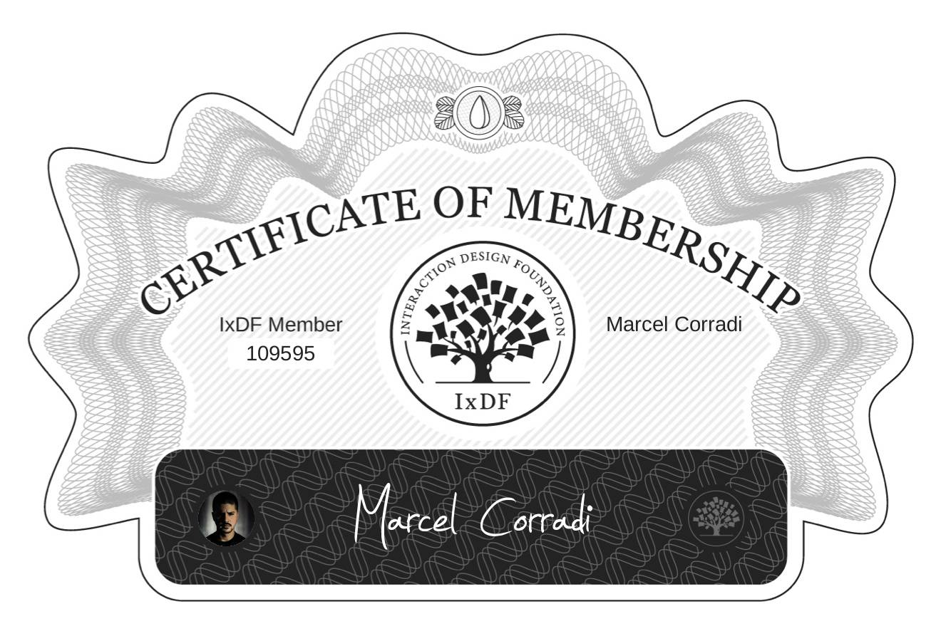 Certificate of Membership – Marcel Corradi