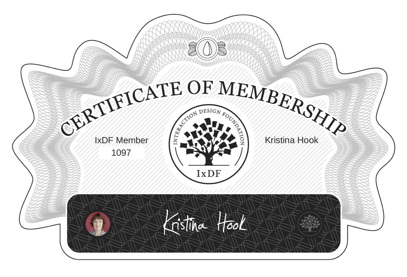 Certificate of Membership – Kristina Höök