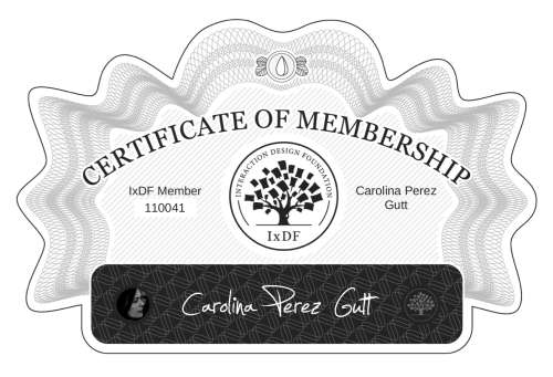 Certificate of Membership – Carolina Perez Gutt