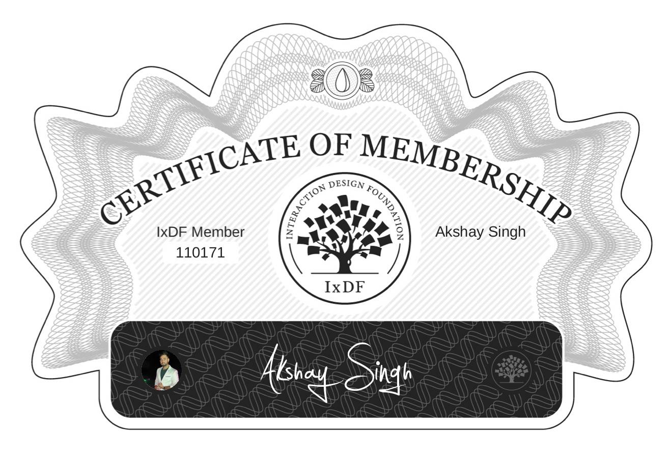 Certificate of Membership – Akshay Singh