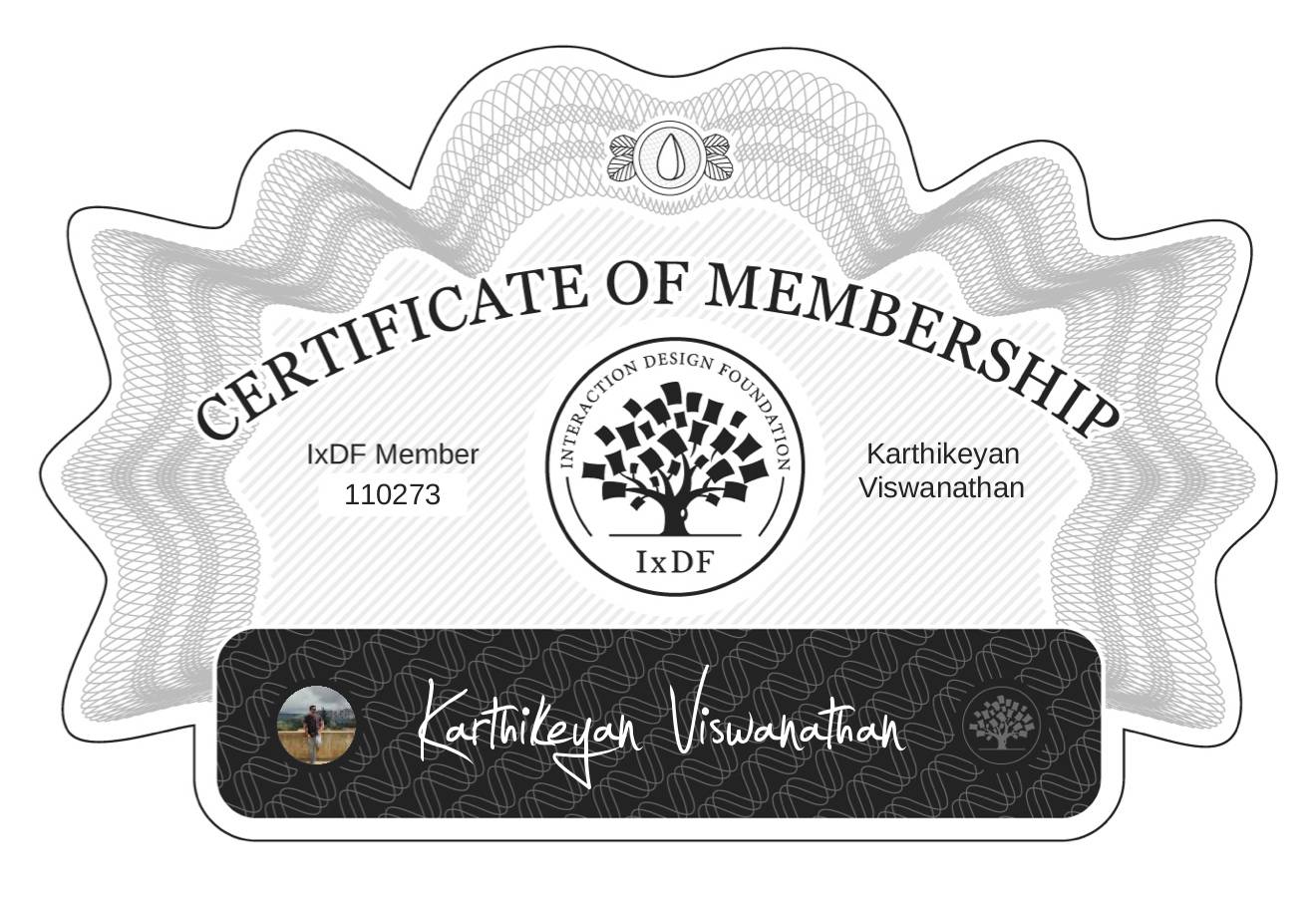 Certificate of Membership – Karthikeyan Viswanathan