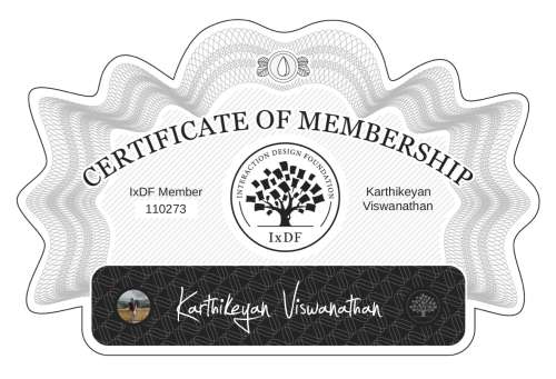 Certificate of Membership – Karthikeyan Viswanathan