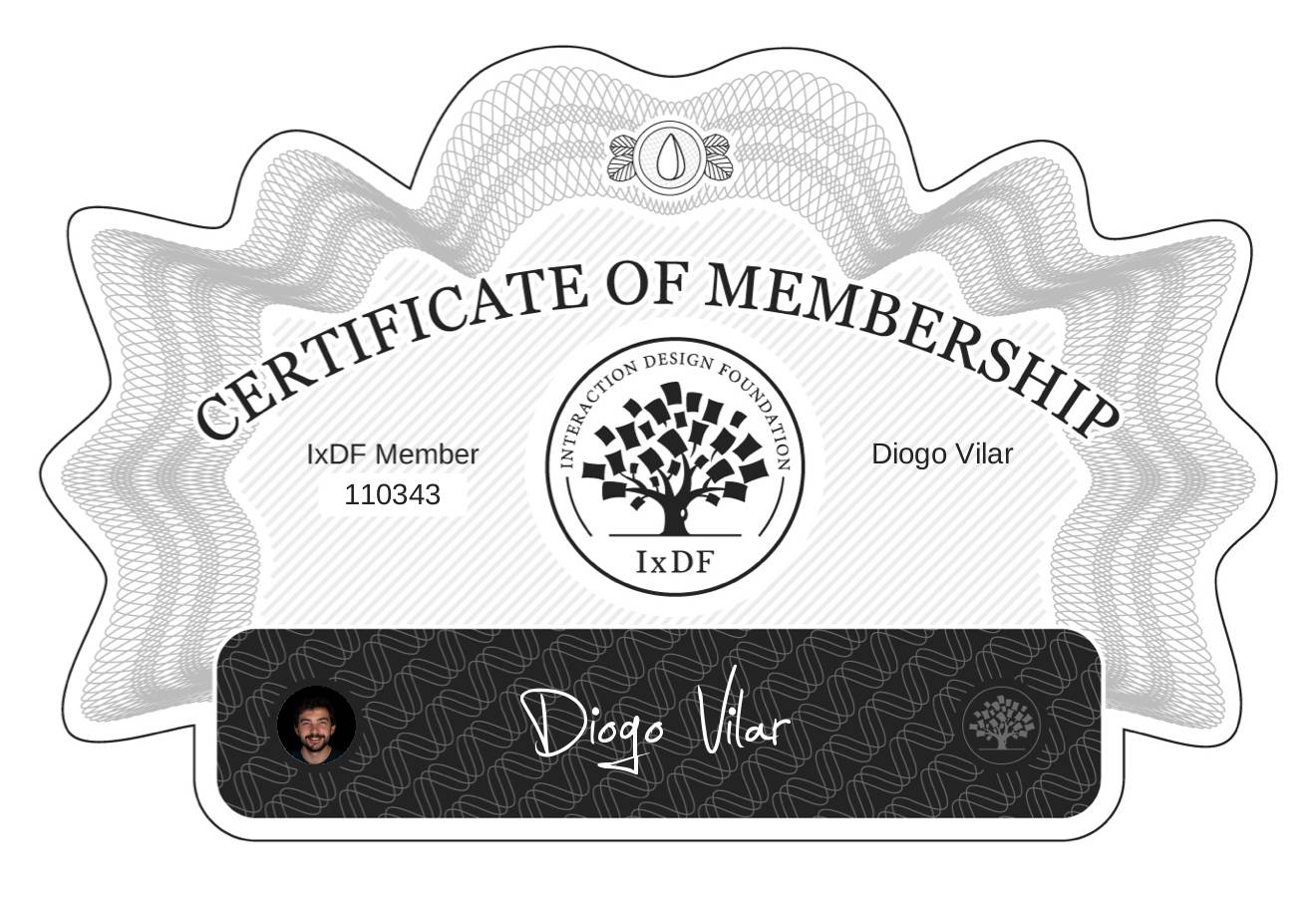 Certificate of Membership – Diogo Vilar