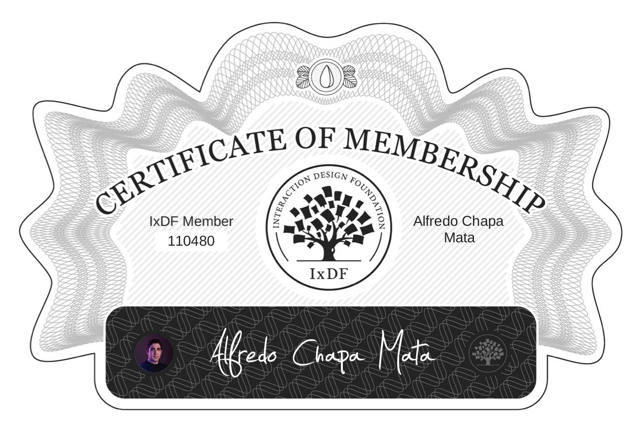 Certificate of Membership – Alfredo Chapa Mata